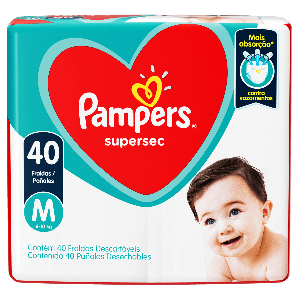 FRALDA PAMPERS SUPER SEC MEGA C/40 M - 800020080551