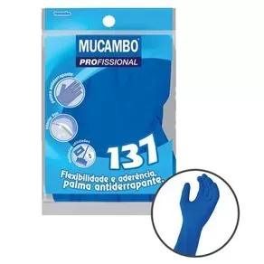 LUVA LATEX AZUL  PROFISSIONAL MUCAMBO AZUL  M - 800018246509