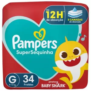 FRALDA PAMPERS S.SEC MEGA C/34 G - 800020080568