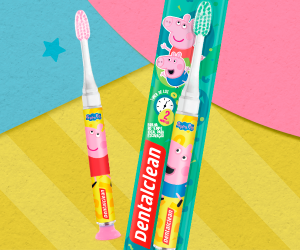 ESCOVA INFANTIL PRM BABY PEPPA PIG C/ STOPPER DENTALCLEAN - 800025150369