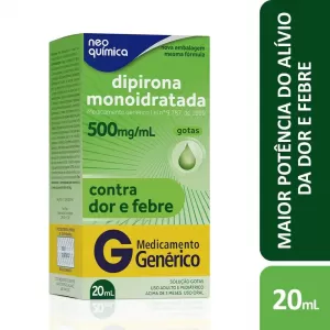 DIPIRONA SODICA GOTAS 20ML 500MG/ML NEO QUIMICA - 800024261105