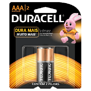 PILHA DURACELL AAA PALITO C/2 - 800024693585