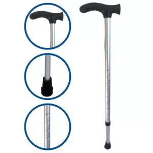 BENGALA ALUMINIIO C/REGULAGEM CINZA/PRETA ALO AP. - 800019454600