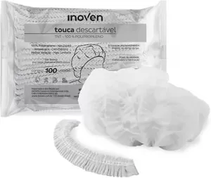 TOUCA DESCARTAVEL ELASTICA BRANCA C/100 INOVEN - 800019655740