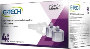 AGULHA DE INSULINA 4MM C/100 G-TECH - 800021382841