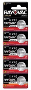 BATERIA LITHIUM RAYOVAC 3V 2032 C/5 - 800002245128