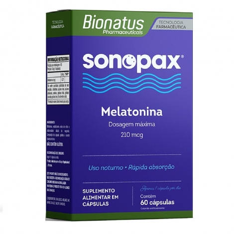 SONOPAX MELATONINA CAMOMILA 210MCG C/30 CPS BIONATUS - 800024661618