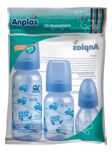 KIT MAMADEIRA ANPLAS RETO COLOR AZUL C/3 - 800020181001