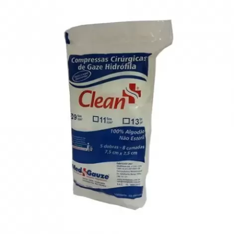 COMPRESSA DE GAZE PACOTE C/500  9F 180G CLEAN - 800024209548