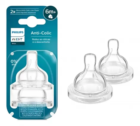 BICO MAMADEIRA AVENT ANT.COLICA 3.0 C/2 T6 - 6M+ - 800024178685