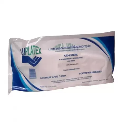 LUVA PLASTICA LUPLATEX NAO ESTERIL C/100 - 800024453559
