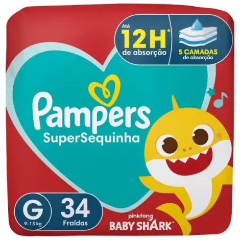 FRALDA PAMPERS S.SEC MEGA C/34 G - 800020080568