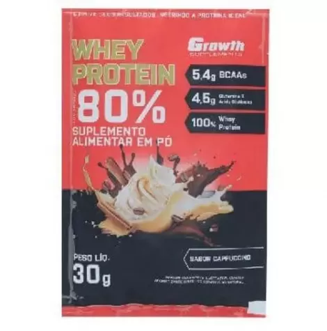 WHEY PROTEIN GROWTH - SACHÊ 30G  CAPUCCINO - 800023251073