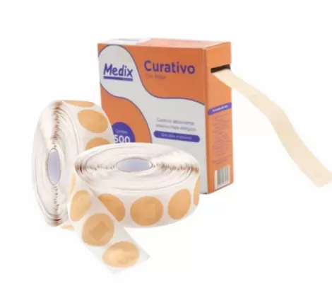 CURATIVO REDONDO C/500 BEGE MEDIX BLOOD STOP - 800025098380