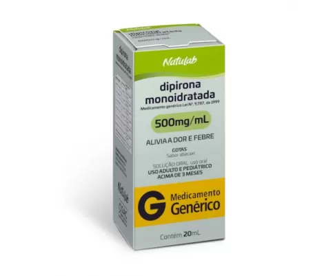 DIPIRONA 500MG GOTAS 20ML NATULAB - 800021967579