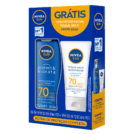 PROTETOR SOLAR NIVEA KIT FPS70 200ML+ FACIAL FPS70 40ML - 800024798937