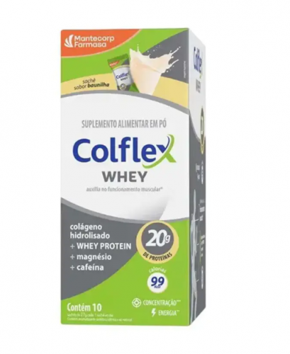 Colflex Whey Protein C/10 Saches Sabor Baunilha