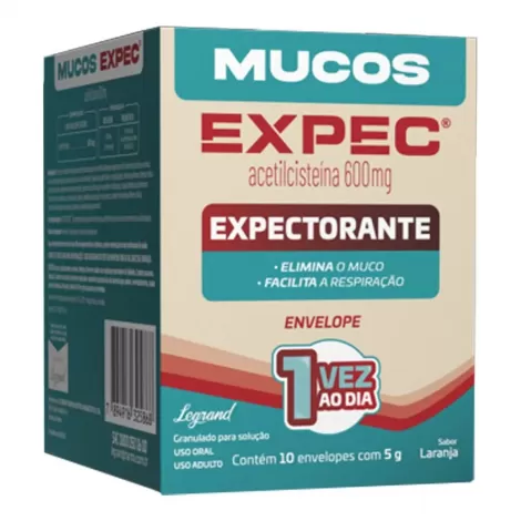 MUCOS EXPEC 600MG/5G C/10 ENVELOPES - 800031745223