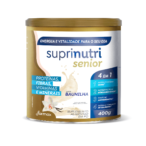 SUPRINUTRI SENIOR PO BAUNILHA 400G FARMAX - 800023367680