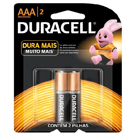 PILHA DURACELL AAA PALITO C/2 - 800024693585