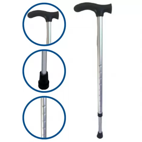 BENGALA ALUMINIIO C/REGULAGEM CINZA/PRETA ALO AP. - 800009173695