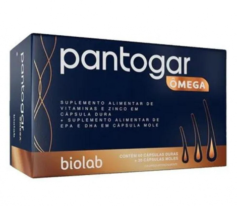 Pantogar Omega Suplemento alimentar C/90 Capsulas