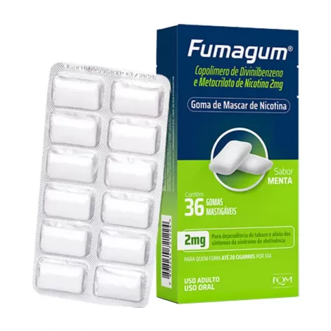 FUMAGUM MENTA 2MG C/36 PASTILHAS - 800024460651