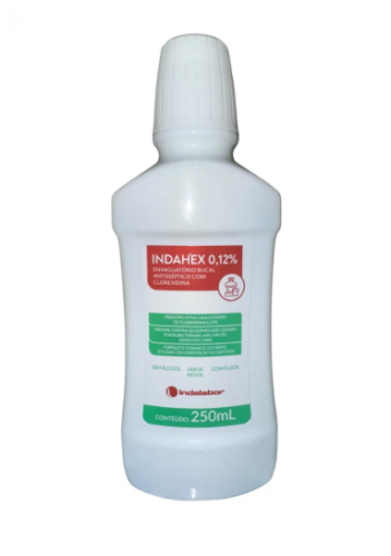 CLOREXIDINA 0,12% S/ALCOOL  INDAHEX ENXAG BUCAL 250ML MENTA - 800030111446