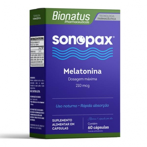 SONOPAX MELATONINA 210MCG C/60 CPS BIONATUS - 800003507362