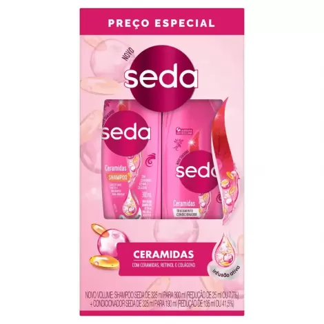KIT SEDA SHAMPOO 300ML+COND 190ML SEDA CERAMAMIDAS - 800023372455
