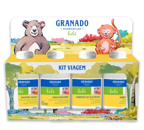 Granado Kit Viagem Granado Bebe Shampo Condicionador Sabonete